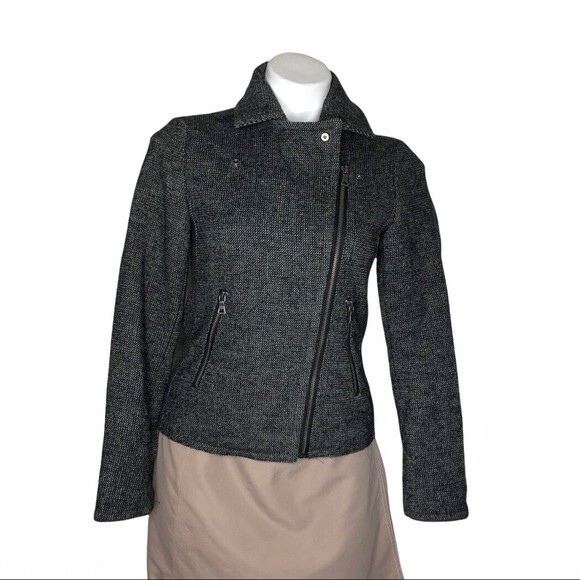 DOWNEAST Fabric Moto Jacket Salt & Pepper Womens Size XS - Picture 3 of 9